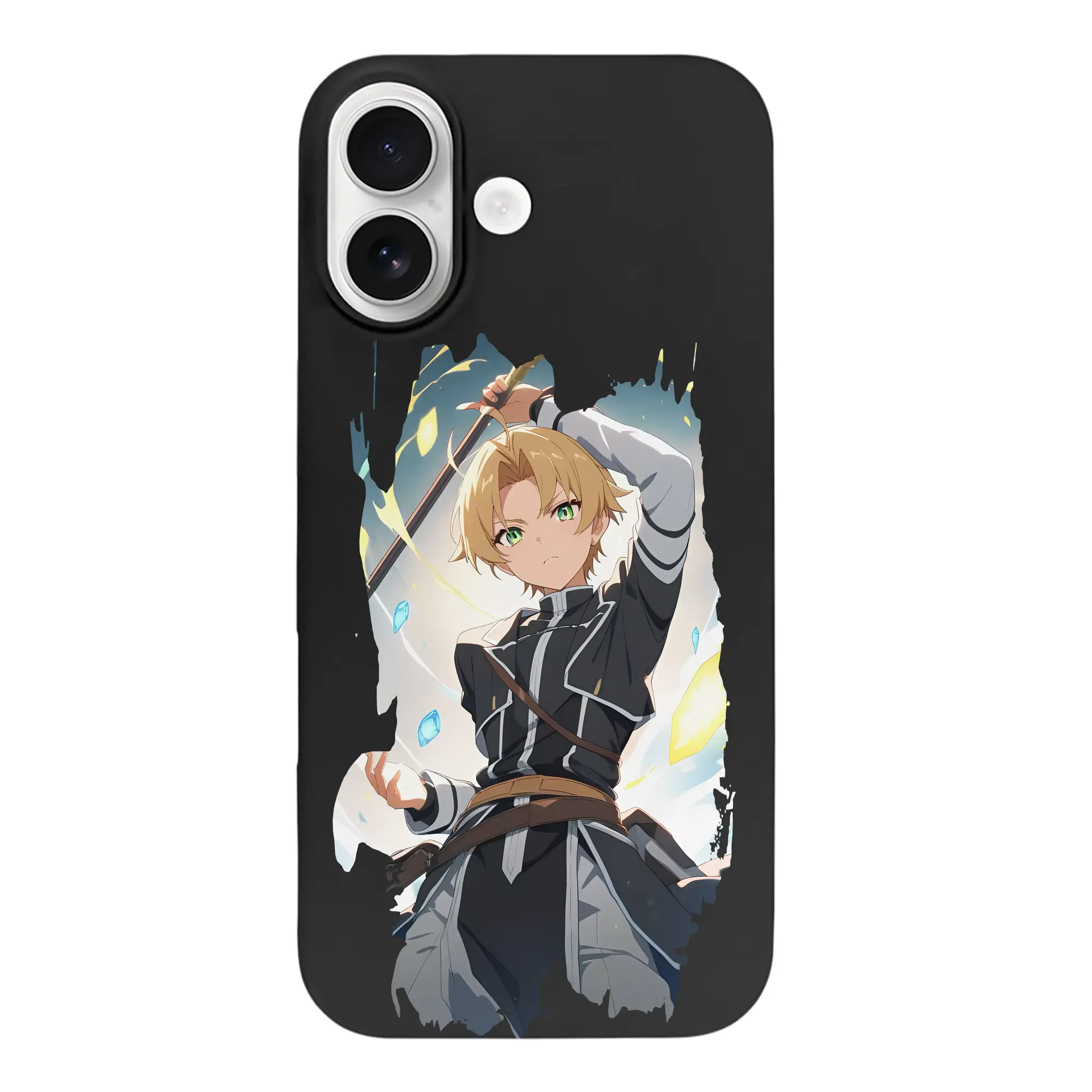 無職転生 グッズ,ルーデウス・グレイラット - iPhone 17 シリーズ シリコンケース 薄型 耐衝撃 指紋防止 ソフトタッチカバー 精密フィット 傷防止 保護ケース iPhone 17/17 Air/17 Pro/17 Pro Max 対応